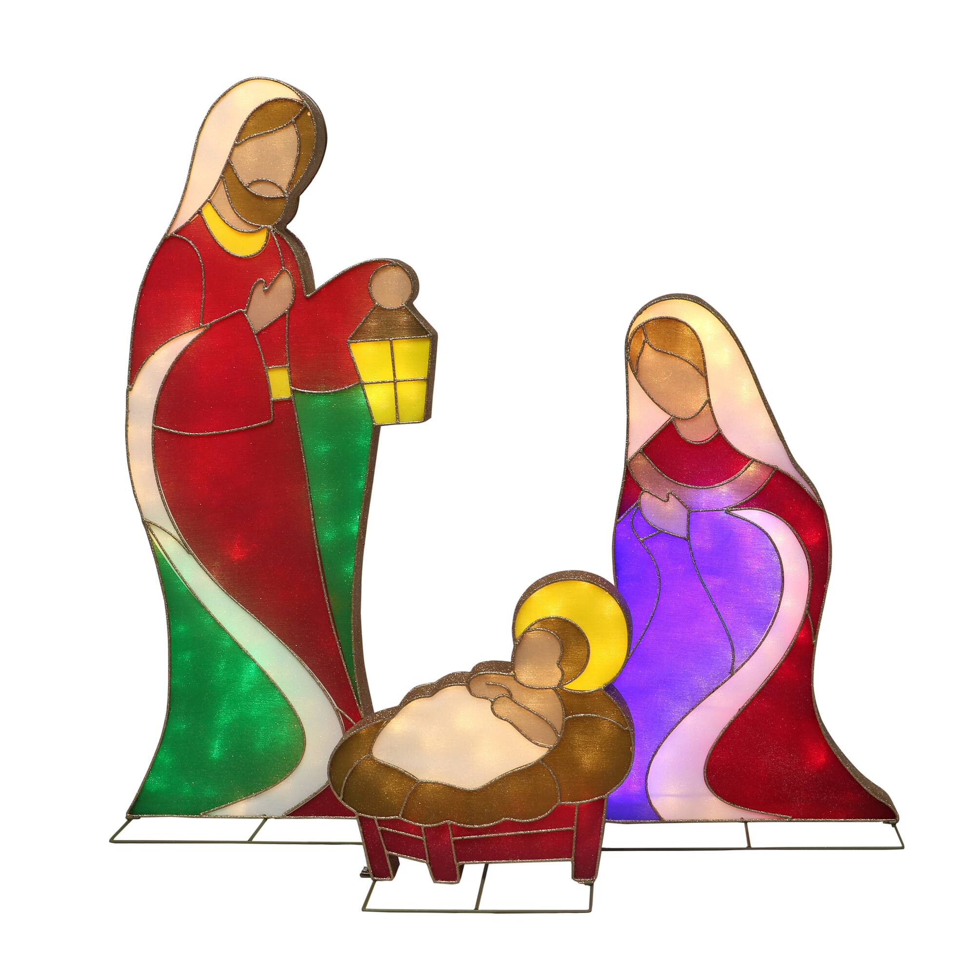 6 Pack: 54" Outdoor Lighted Nativity Set